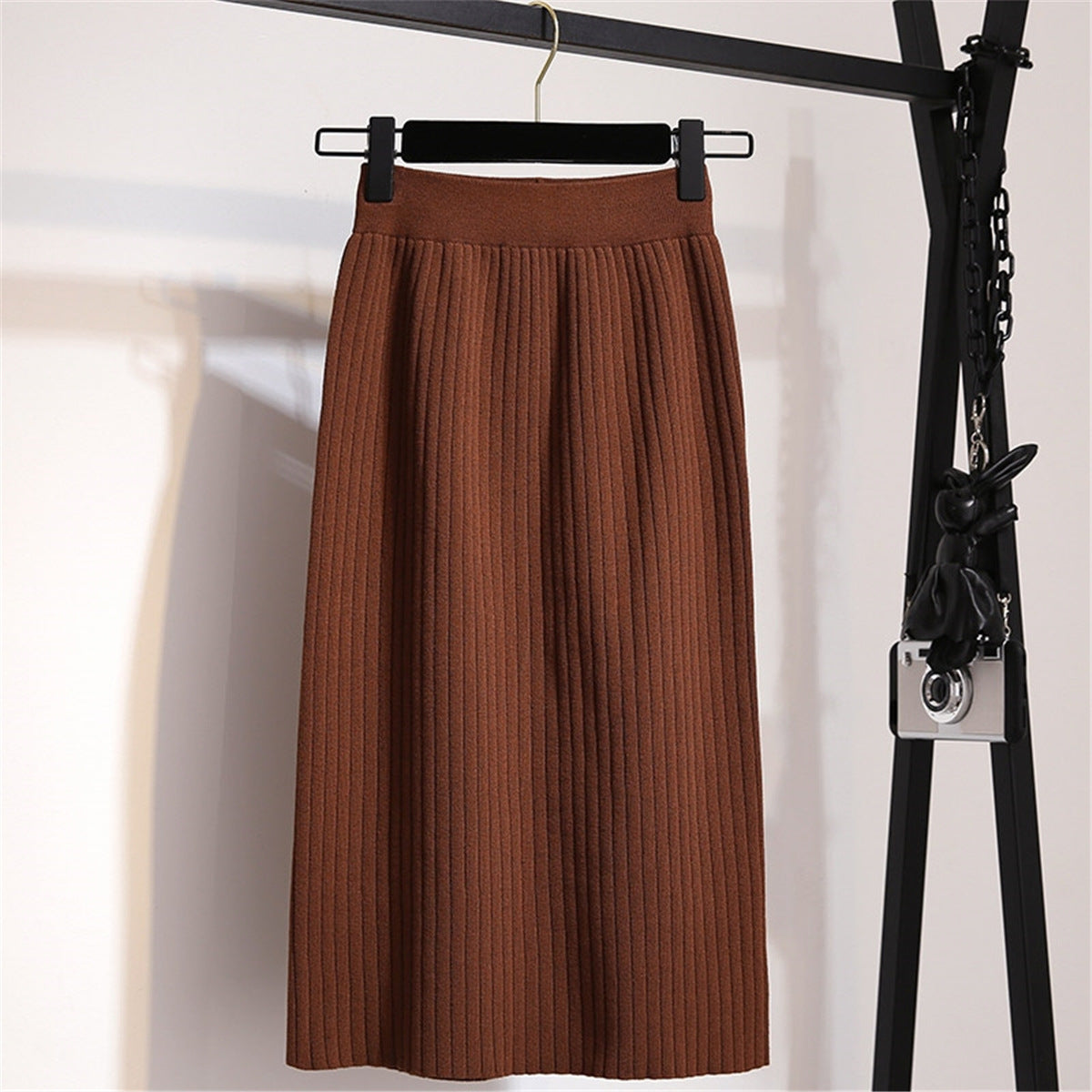 Autumn and winter skirt female long section 2021 new high backpa hip skirt boating first step Korean version of the pure color