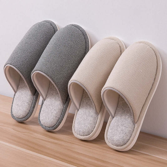 Women's Cotton Slippers - Comfy Indoor Non-Slip