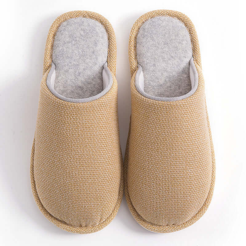 Women's Cotton Slippers - Comfy Indoor Non-Slip