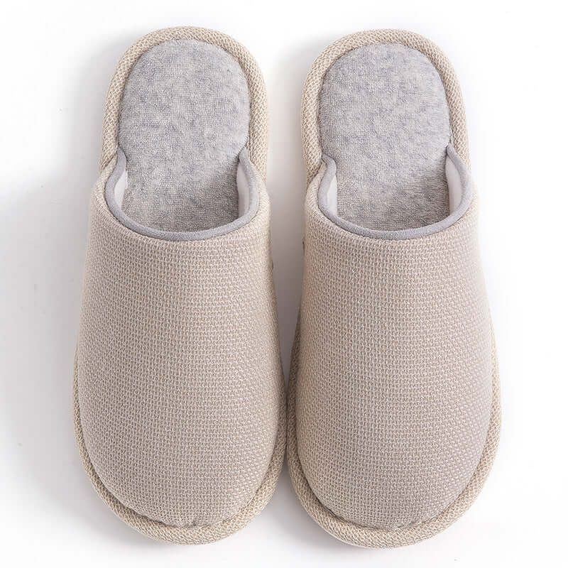 Women's Cotton Slippers - Comfy Indoor Non-Slip