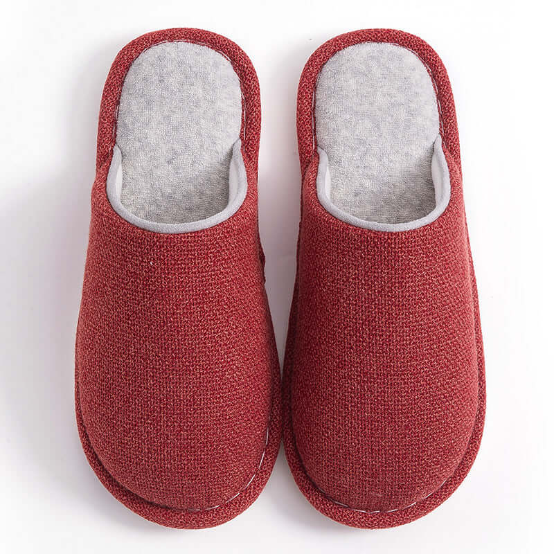 Women's Cotton Slippers - Comfy Indoor Non-Slip