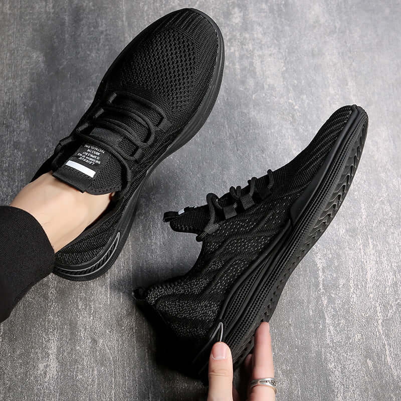 Men's shoes 2021 spring and autumn new breathable thick noodles, casual coconut shoes black mesh tide shoes fashion sports shoes