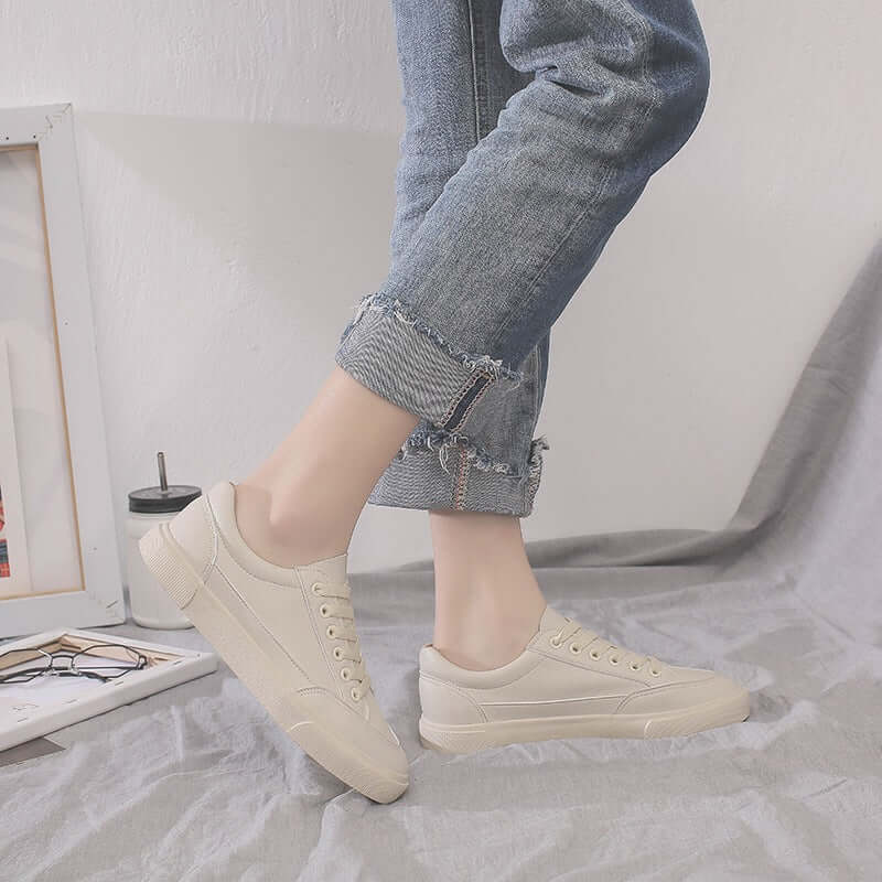 Basic small white shoes female exception spring new students Korean version of the white shoes casual board women canvas shoes tide