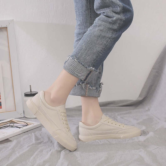 Basic small white shoes female exception spring new students Korean version of the white shoes casual board women canvas shoes tide