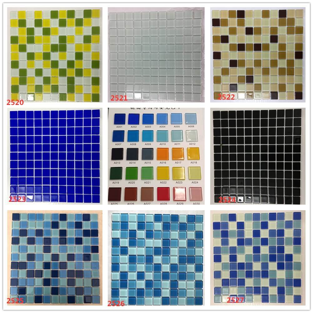 Swimming pool glass mosaic puzzle outer wall muanxiao bathroom tile spot crystal glass mosaic tile