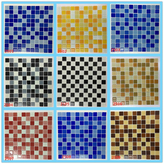 Swimming pool glass mosaic puzzle outer wall muanxiao bathroom tile spot crystal glass mosaic tile