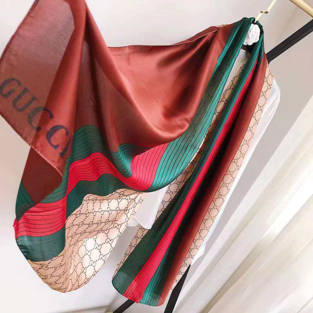 New spring and summer high-end simulation silk scarf female Korean scarves print gift custom national wind shawl beach towel