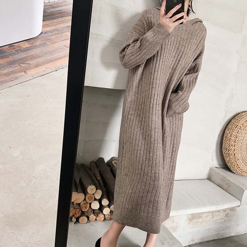 Women's Sweater Dress - Long Length Comfort and Warmth