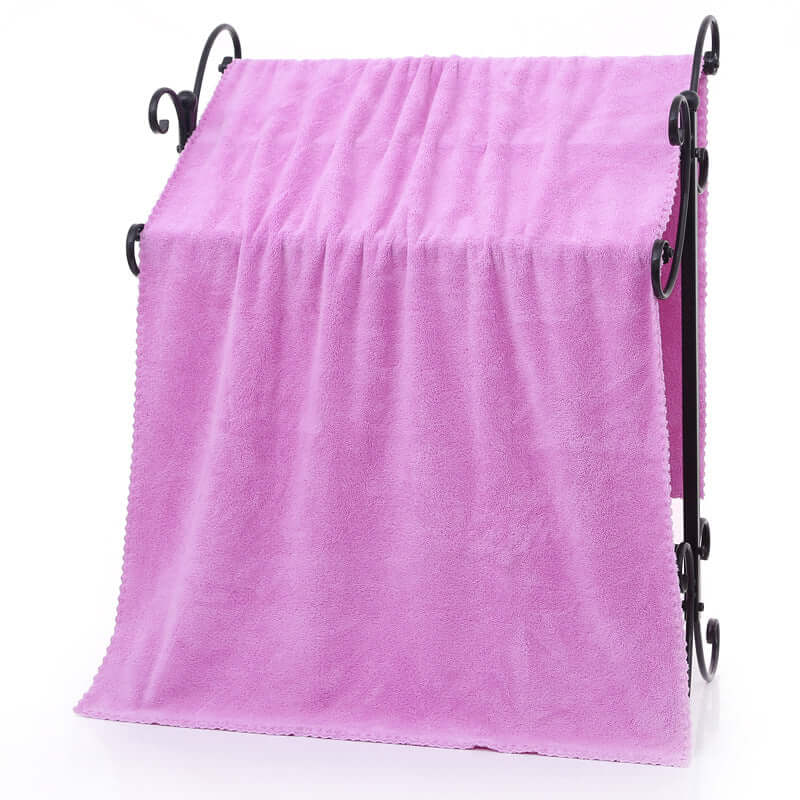 Coral velvet bath towel lace is not easy to lose hair adult bath towel soft water absorbent thickened bath towel 70 140 beach towel