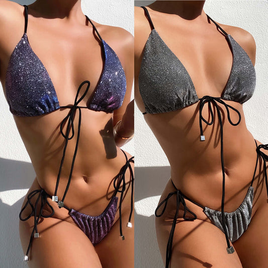 Europe and the United States New Flash Bikini Ladies Sexy Beach Swimsuit Amazon Independent Station Cross-border Swimwear 76569