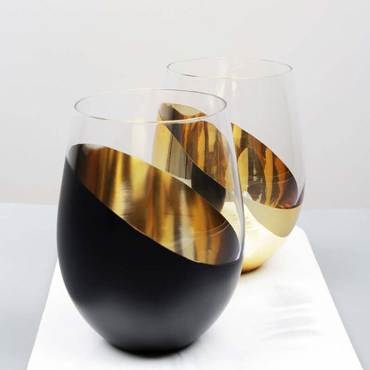 Elegant Modern Stemless Wineglass