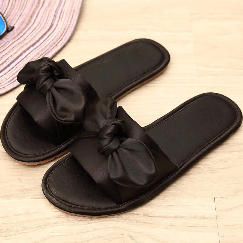 New home gold velvet wedding slippers female with a sunny salad home beef tendon women's bridal bow shoes autumn and winter