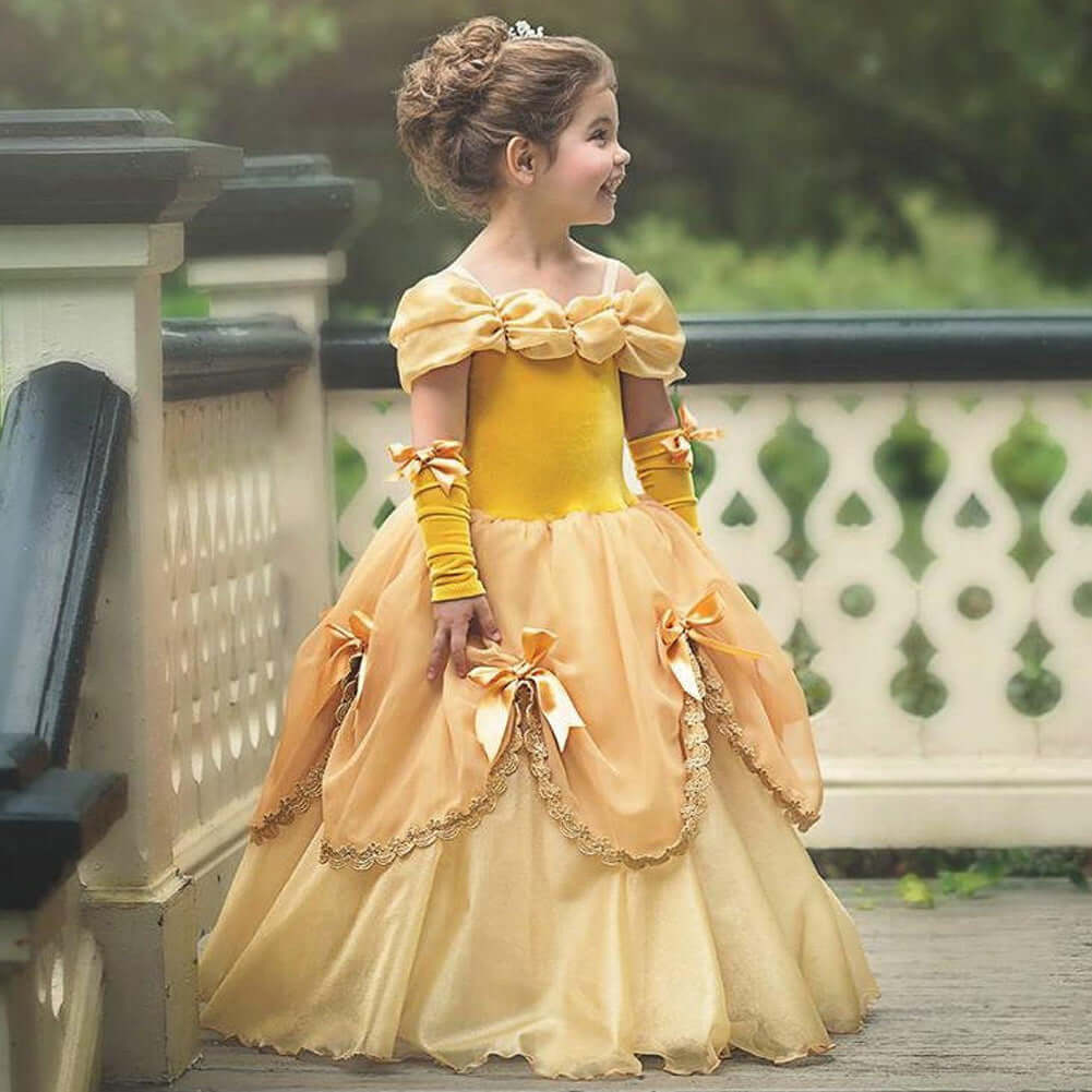 ins autumn and winter children's skirt Belle Princess middle-aged children's dress skirt girl's dress beauty and the beast