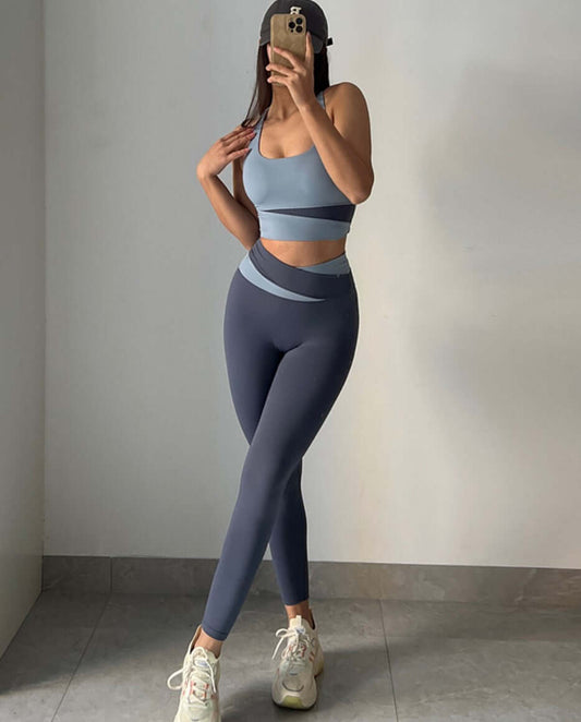 Splicing Seamless Yoga Set Gym Clothing Workout Clothes for Women Tracksuit Gym Set High Waist Sport Outfit Yoga suit