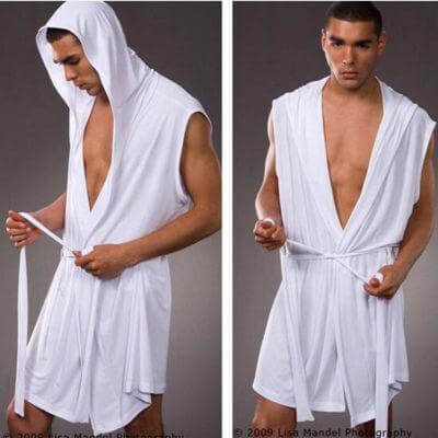 Men's Silk Hooded Pajama Set