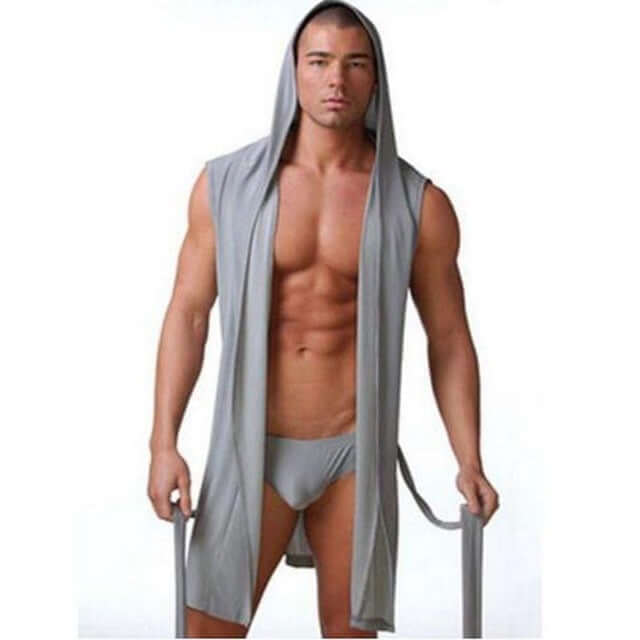 Men's Silk Hooded Pajama Set