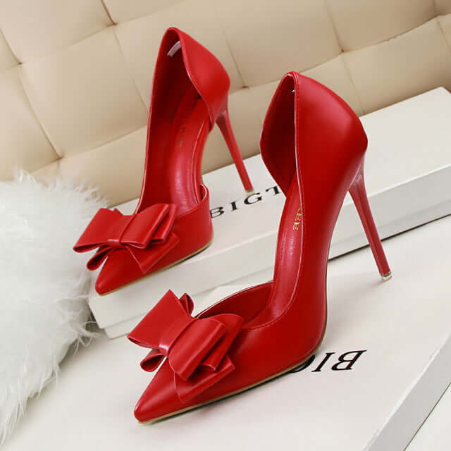 Elegant Fashion Pumps~Lovely Bowknot High-Heeled Shoes 🎁