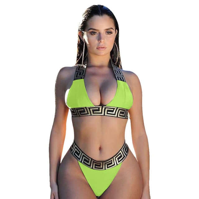 Bandage Swimsuit Sexy Bikini Set Women Crop Top Bikinis Mujer 2021 Swimwear Female Separate Fused Women's Swimming Suit Biquini