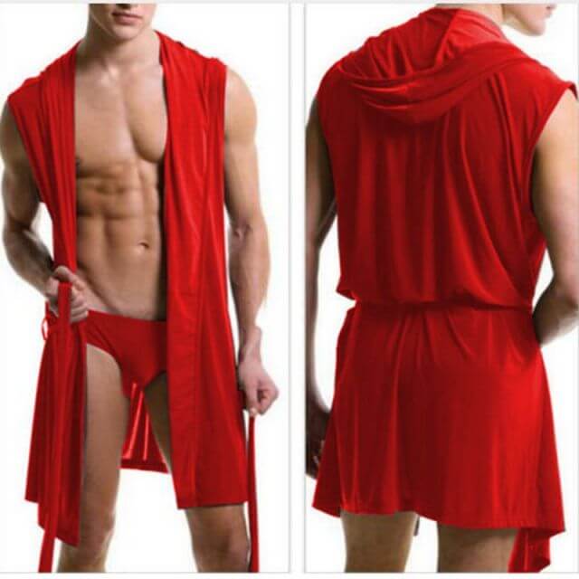 Men's Silk Hooded Pajama Set