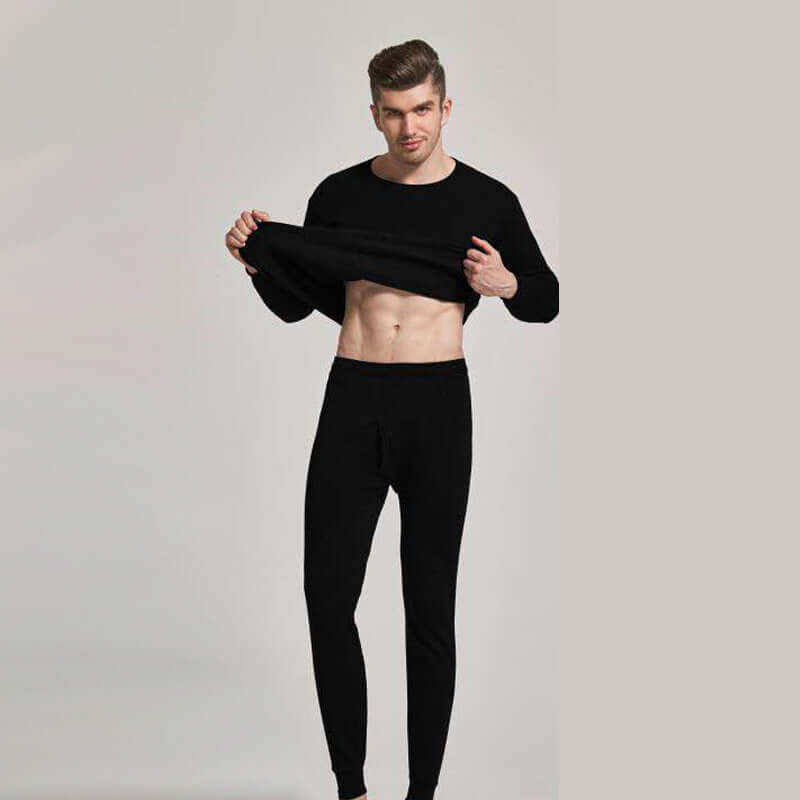 Men's Thick Velvet Thermal Underwear Set