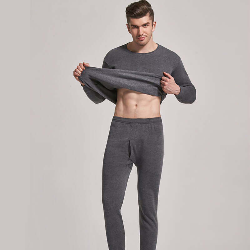 Men's Thick Velvet Thermal Underwear Set