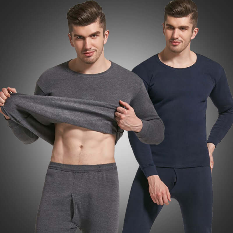 Men's Thick Velvet Thermal Underwear Set