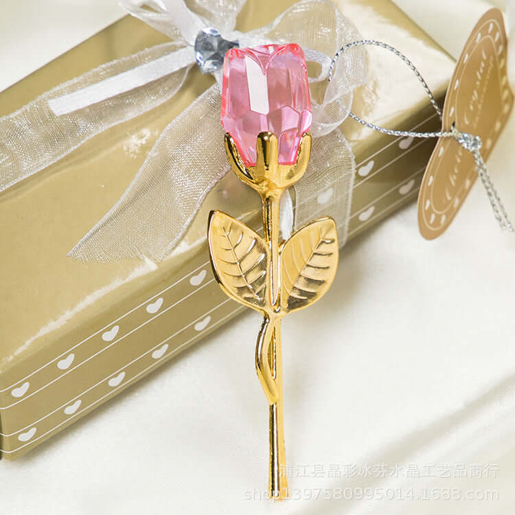 GIFTABLE -Alluring Crystal Metal Rose | Boxed Gift Any Occasion