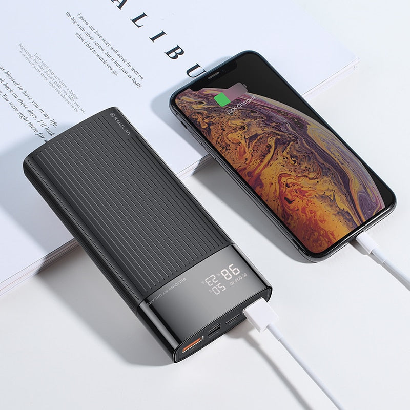 KUULAA Power bank 20000mah Quick Charge 3.0 portable charger PD fast charging power bank for redmi note 10 9 pro 9s iphone 12 11