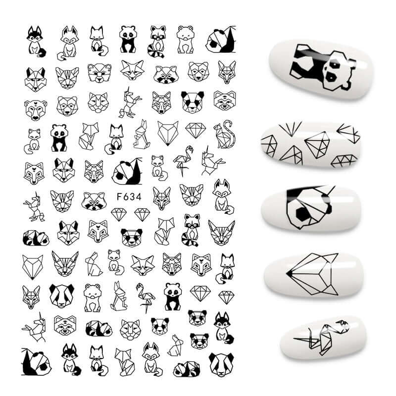 The New 3D Nail Sticker Cool English Letter stickers for nail  Foil Love Heart Design Nails Accessories Fashion Manicure Sticker