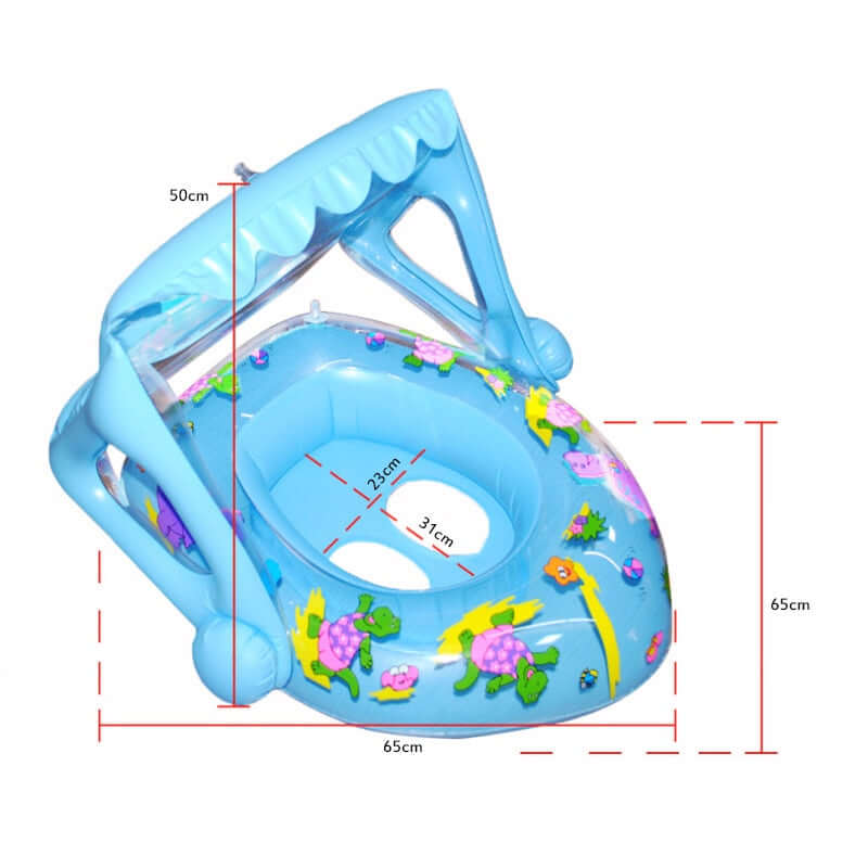 Baby Swimming Float With Sun Canopy Toy