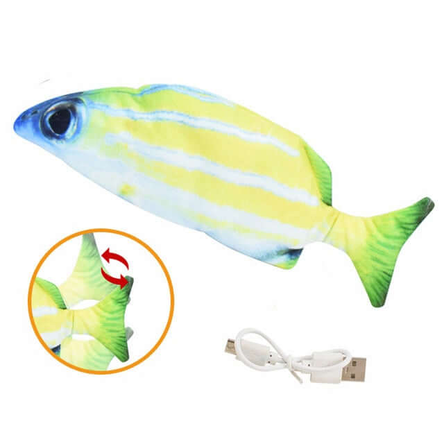 Cat Toy Flopping Wagging Fish USB Electric