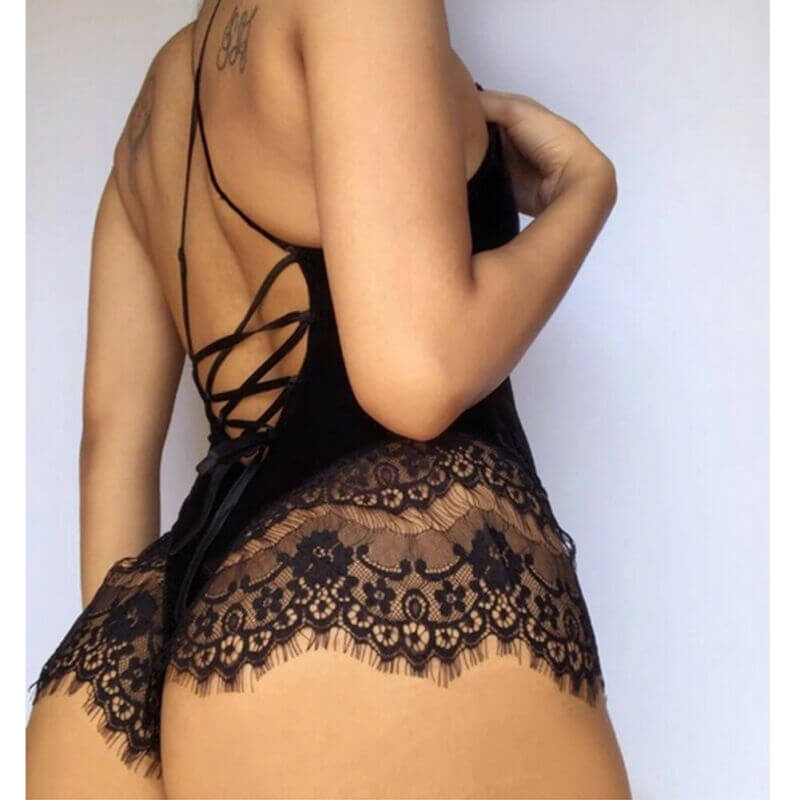 Sexy Hot Erotic Women Sexy Lingerie Lace Catsuit Fashion Female Underwear Bodysuit Nightwear Teddies