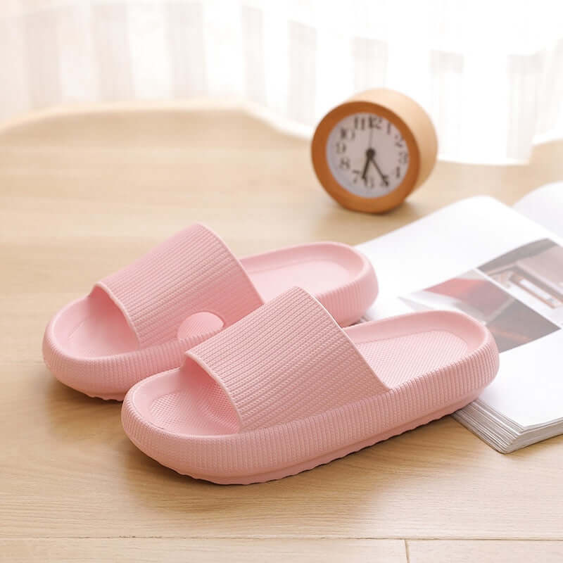 Indoor Bathroom Slippers Women Thick Non-slip Home Interior Anti-slip Deodorant Slides Men Ladys Heighten Soft Shoes Sandals