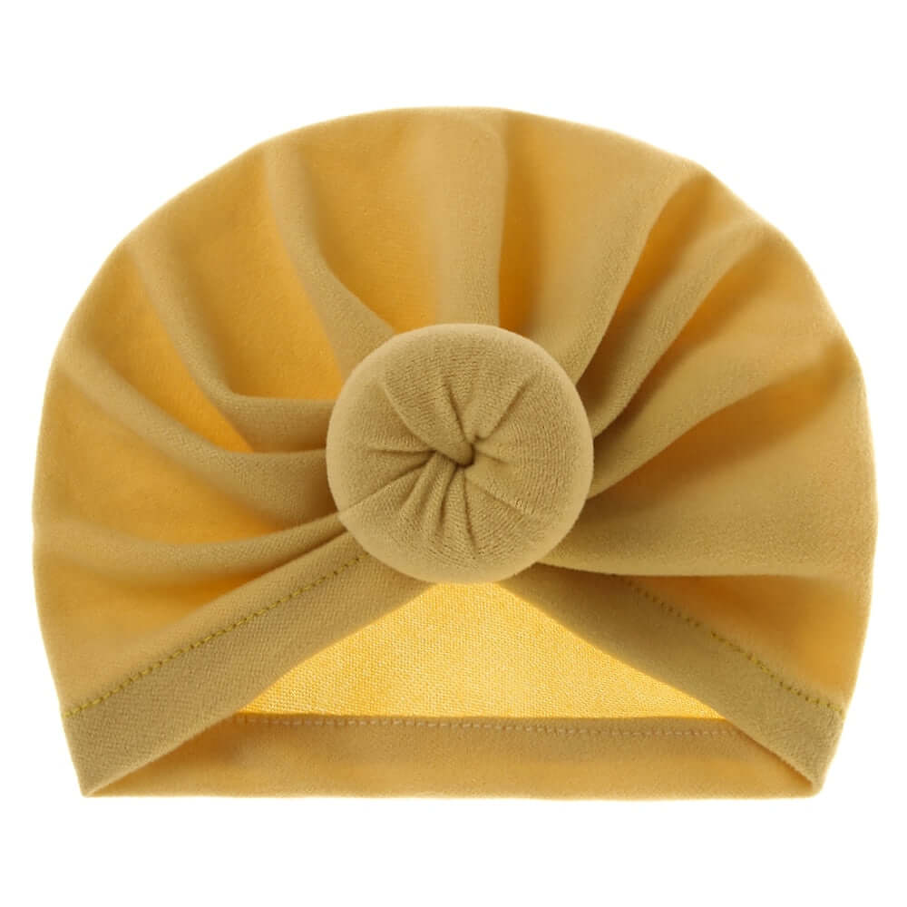 Solid Faux Cashmere Baby Turban Hat Warm Autumn Winter Beanies Topknot Bonnet Infant Boys Girls Caps New Turban Headwraps