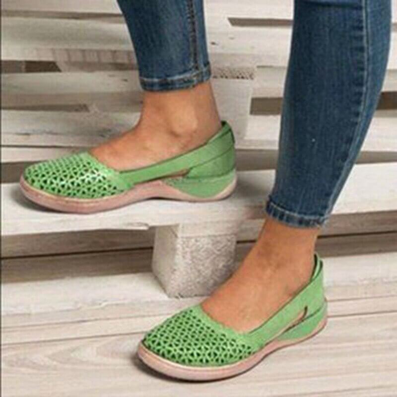 2021 Women's Sandals Summer Handmade Ladies Shoes Leather Breathable Sandals Women Flats Retro Style Cusomized Dropship Slippers