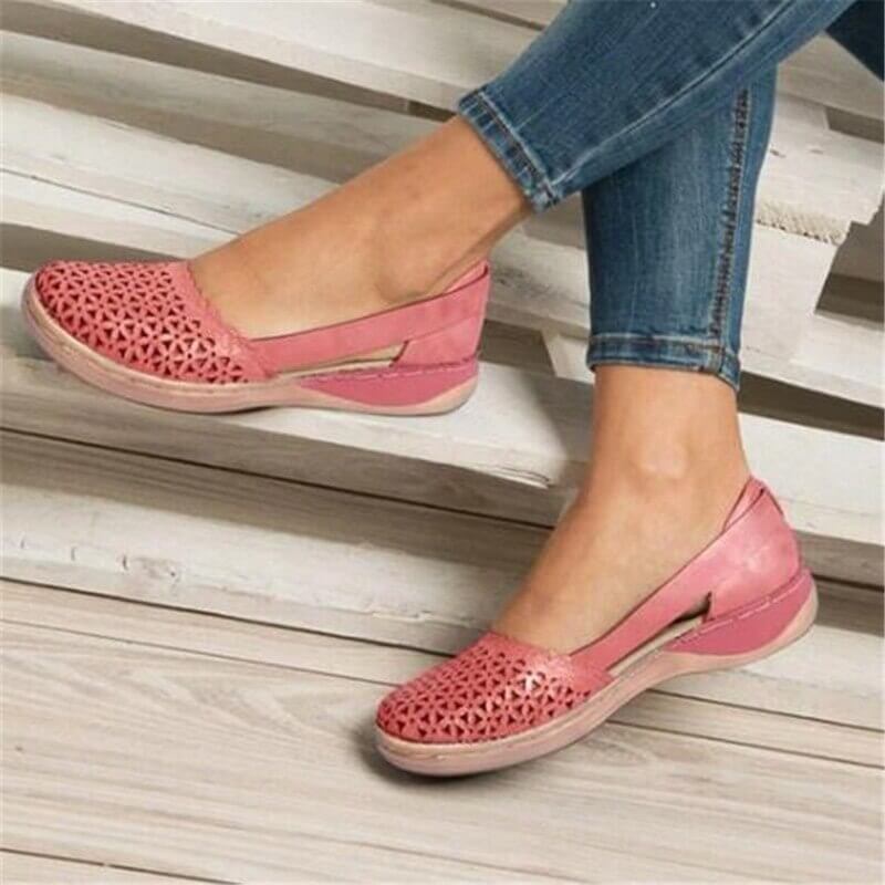 2021 Women's Sandals Summer Handmade Ladies Shoes Leather Breathable Sandals Women Flats Retro Style Cusomized Dropship Slippers