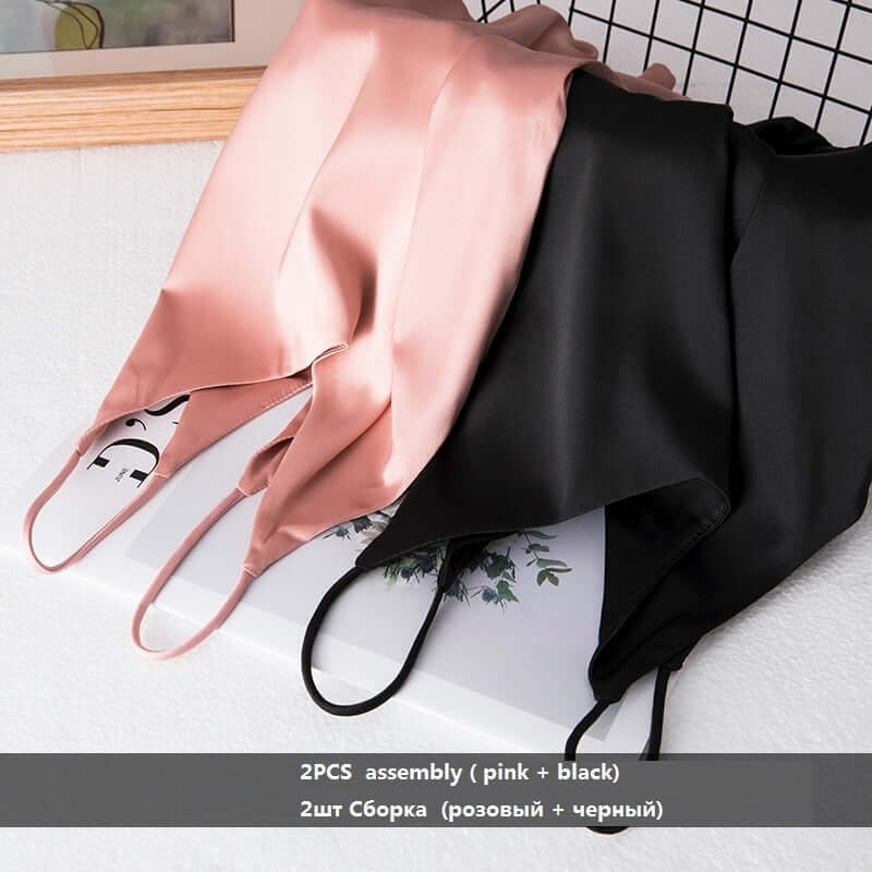 Summer Crop Top Women Camis Silk Satin Tank Top Women Camisole Sleeveless Vest Roupas Femin Cropped 2021 Croo top Binder Trans