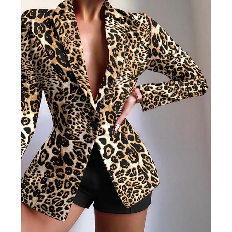 Fashion Two Piece Set Women Turn Down Collar Long Sleeve Jacket Shorts Set Sexy Women Outfits Button Design Autumn Women Sets