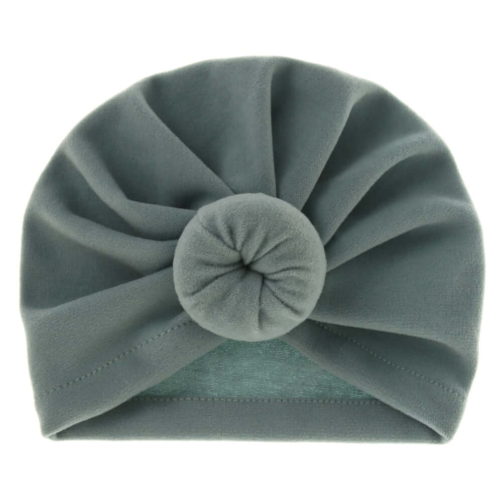 Solid Faux Cashmere Baby Turban Hat Warm Autumn Winter Beanies Topknot Bonnet Infant Boys Girls Caps New Turban Headwraps