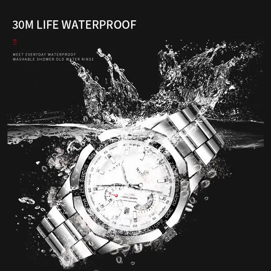 Fashion Trend Business-Sports Watch Chronograph-Waterproof