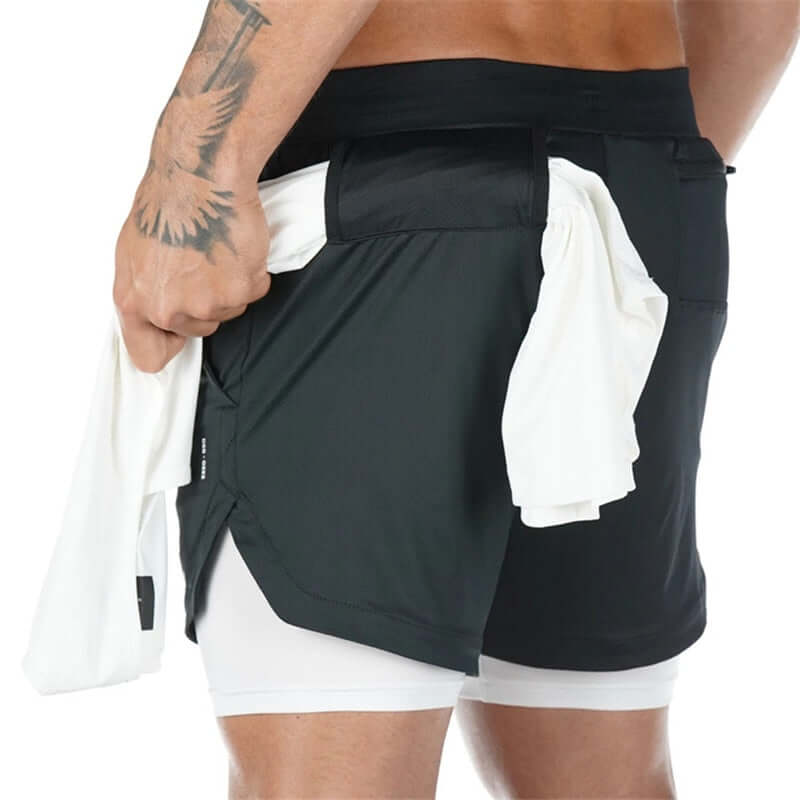 Trendy Camouflage Stay Dry Fitness Shorts w/ Large Side Pocket