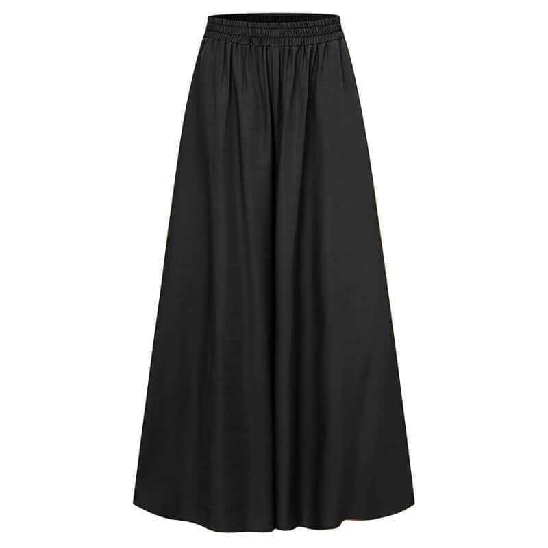 Spring and Summer Plus Size Women's Stretch Belt Wide-Leg Pants Women's Solid Color Wide Full-Length Pants Casual Pants