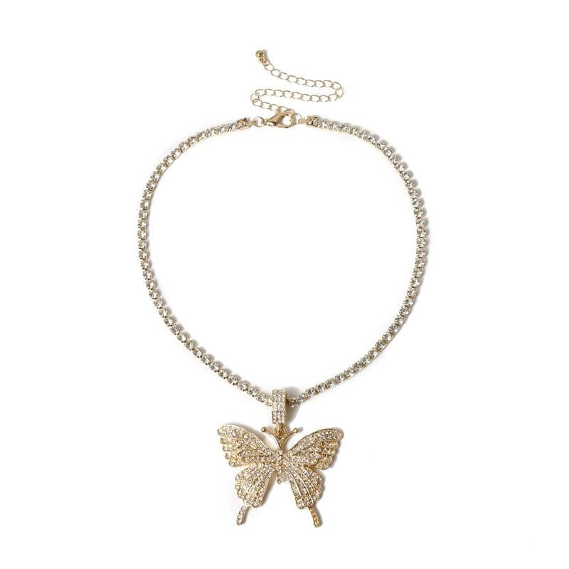 Fashion Trendy Jewelry | 3D Butterfly Pendant Necklace