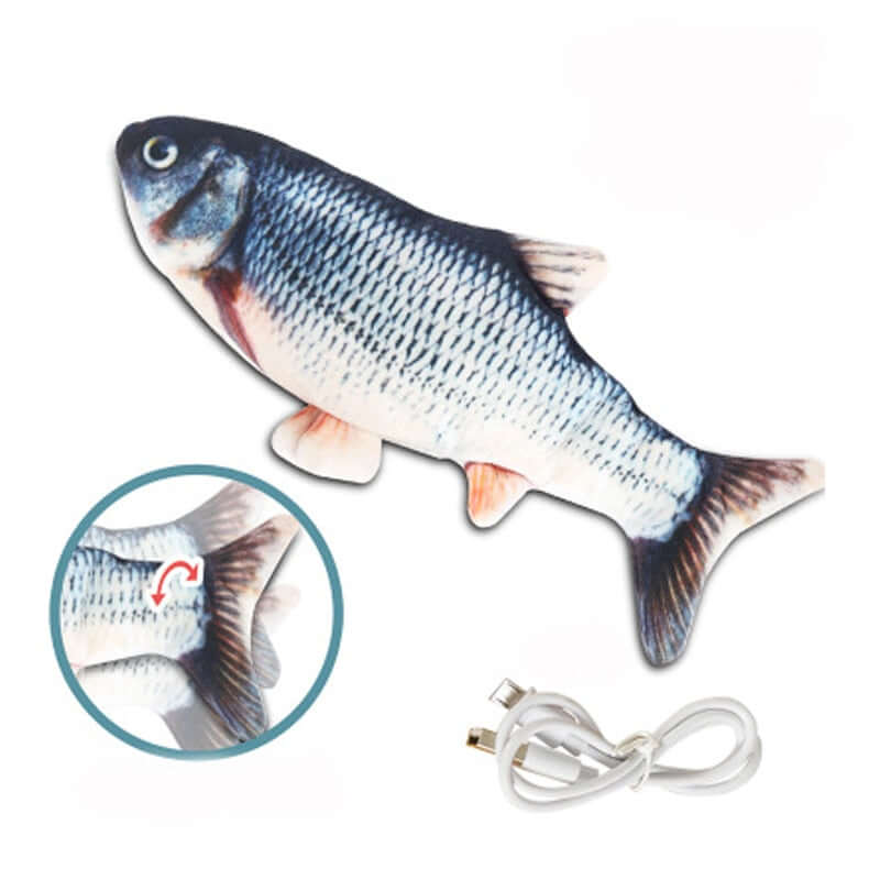 Cat Toy Flopping Wagging Fish USB Electric