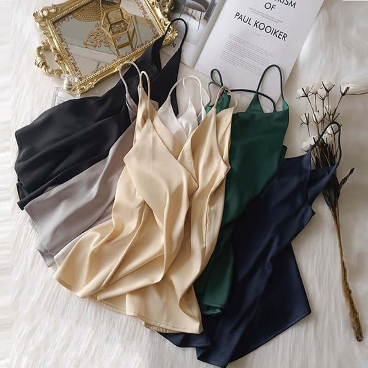 Summer Crop Top Women Camis Silk Satin Tank Top Women Camisole Sleeveless Vest Roupas Femin Cropped 2021 Croo top Binder Trans