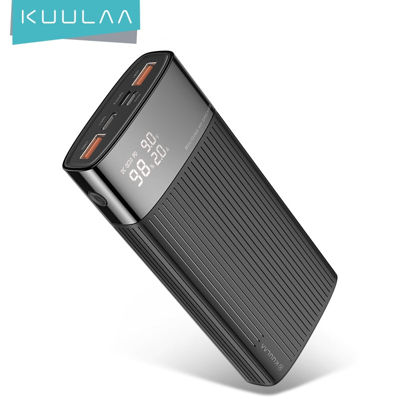 KUULAA 電源銀行 20000mah 急速充電 3.0 ポータブル充電器 PD 高速充電電源銀行 redmi 注 10 9 プロ 9s iphone 12 11