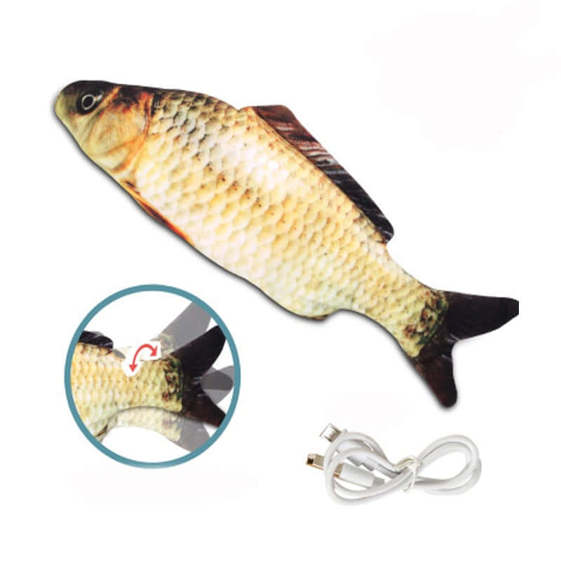 Cat Toy Flopping Wagging Fish USB Electric