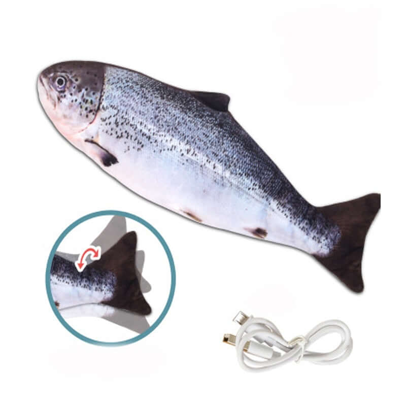 Cat Toy Flopping Wagging Fish USB Electric