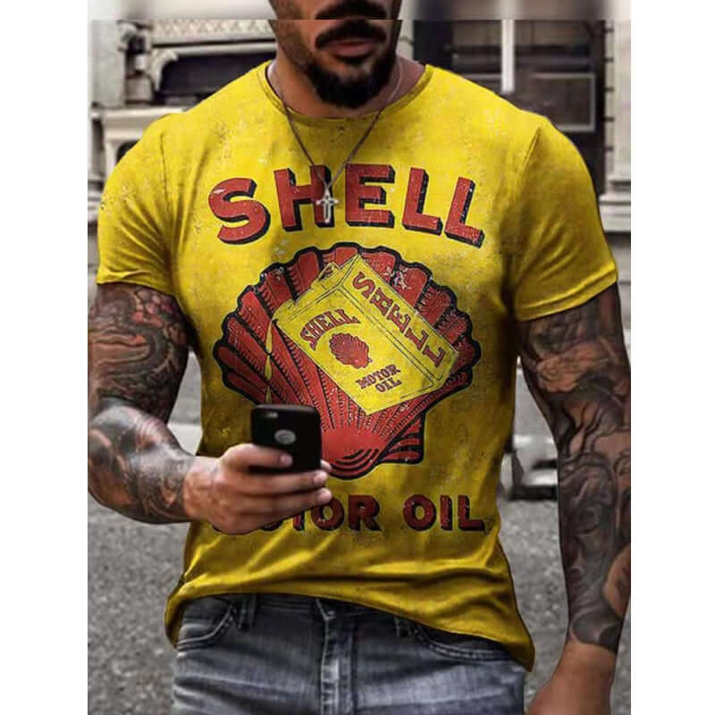 Mens T-shirt Oversized Vintage Short Sleeve Summer New Tshirts Fashion Harajuku Ethnic Letters Print T Shirts Men Camiseta Mujer