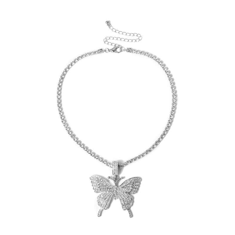 Fashion Trendy Jewelry | 3D Butterfly Pendant Necklace